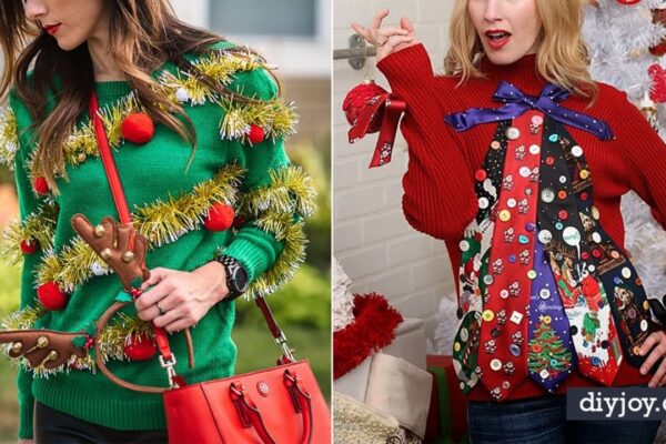 Finished 34 DIY Ugly Christmas Sweaters For That Holiday Party, a completed DIY project