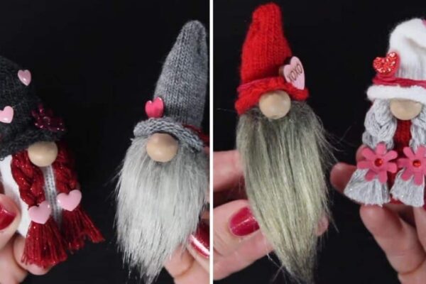Finished DIY Valentine’s Day Mini Gnomes, a completed DIY project