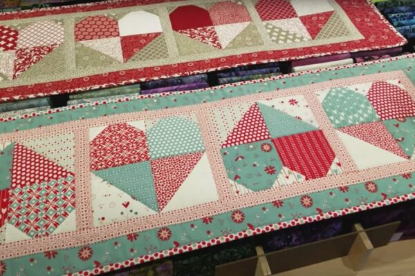Finished DIY Valentine’s Day “Sweetheart” Table Runner, a completed DIY project