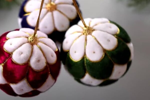Finished Royal Velvet Christmas Ornaments, a completed DIY project
