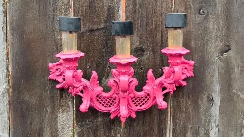Finished DIY Vintage Outdoor Candle Holder Light, a completed DIY project