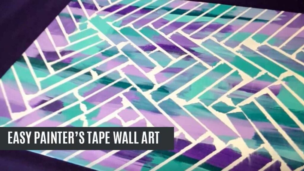 Finished Unbelievably Easy Painter’s Tape Wall Art, a completed DIY project