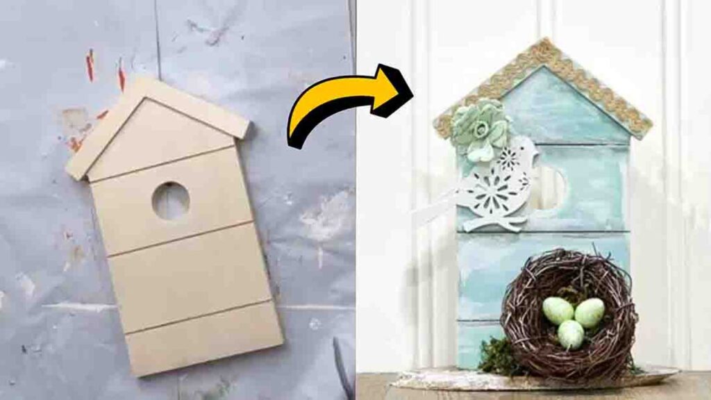 Finished DIY Walmart Spring Birdhouse, a completed DIY project