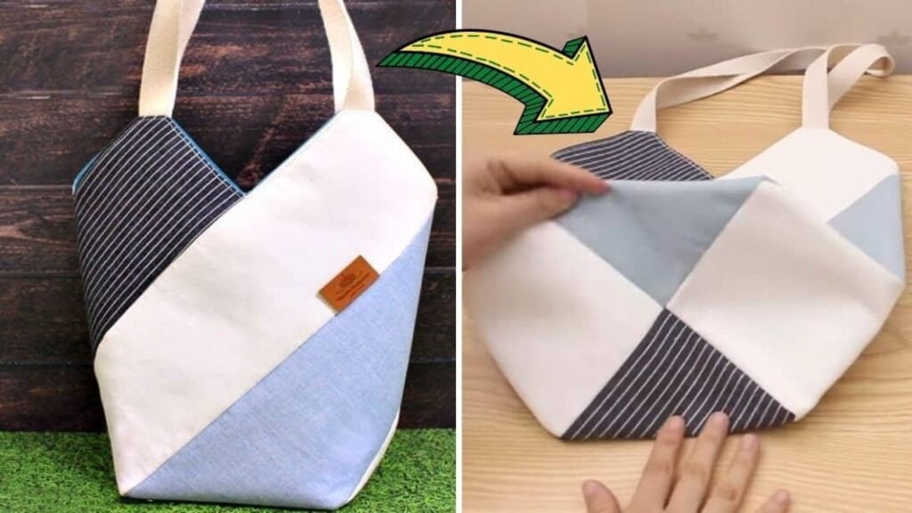 Finished DIY Windmill Tote Bag Sewing, a completed DIY project