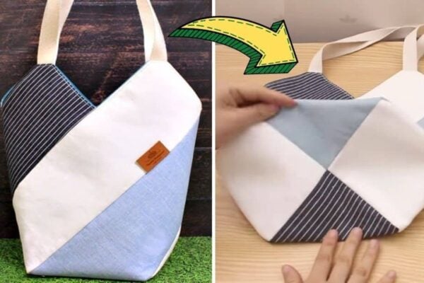 Finished DIY Windmill Tote Bag Sewing, a completed DIY project