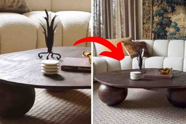 Finished DIY Wooden Ball Coffee Table Using IKEA Serving Bowls, a completed DIY project