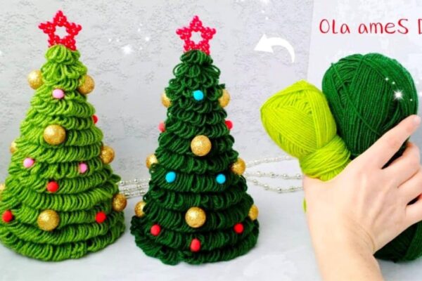 Finished DIY Wool Christmas Tree, a completed DIY project