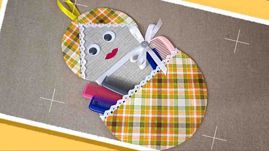 Finished DIY Doll-Shaped Wall Hanging Organizer, a completed DIY project