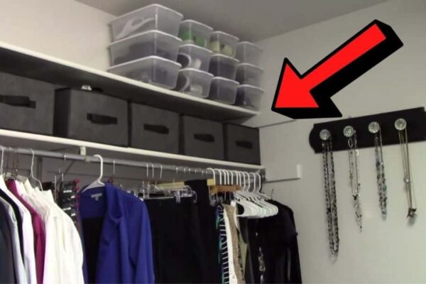 Dollar Store Closet Organizing Trick
