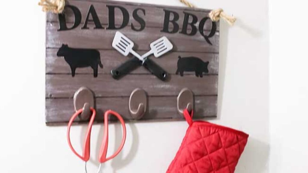 Finished Dollar Store DIY Fathers Day Grilling Board Gift, a completed DIY project