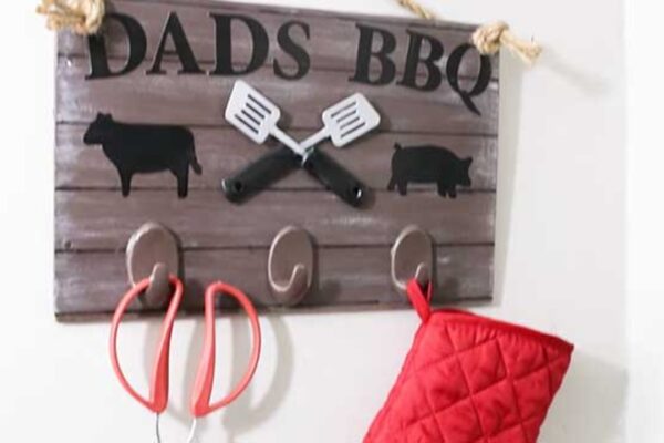 Finished Dollar Store DIY Fathers Day Grilling Board Gift, a completed DIY project