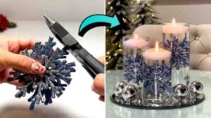 Finished DIY Dollar Tree Christmas Floating Candle, a completed DIY project