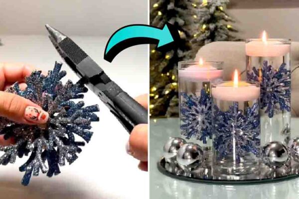 Finished DIY Dollar Tree Christmas Floating Candle, a completed DIY project