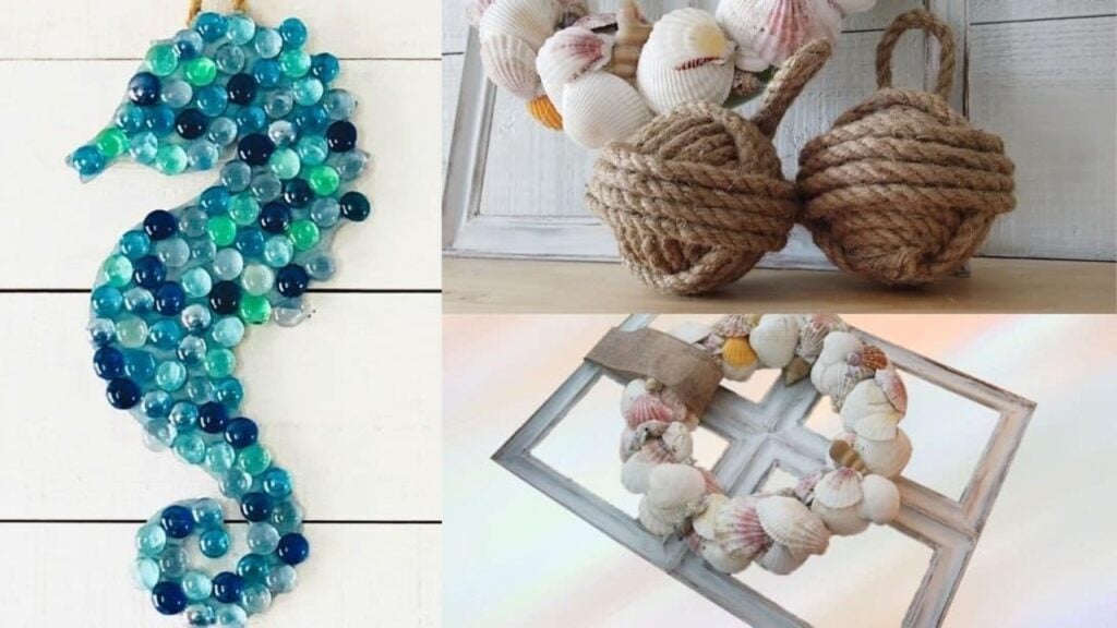 Finished Dollar Tree DIY Farmhouse Coastal Beach Décor, a completed DIY project