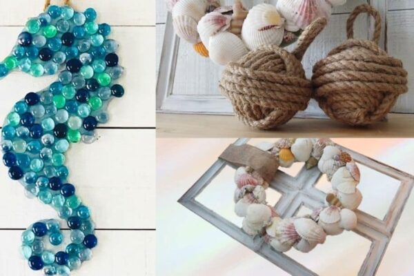 Finished Dollar Tree DIY Farmhouse Coastal Beach Décor, a completed DIY project