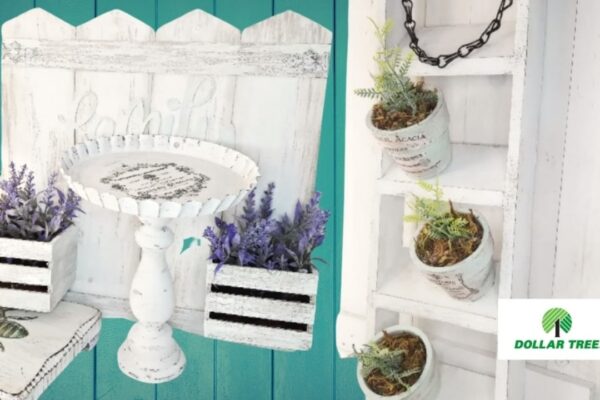 Finished Dollar Tree DIY Farmhouse Home Decor, a completed DIY project
