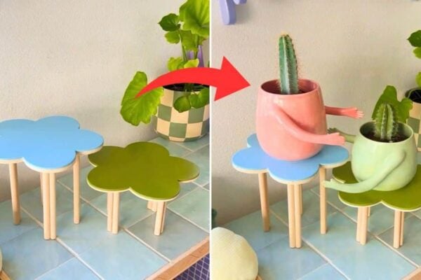 Finished Dollar Tree DIY Plant Stand, a completed DIY project