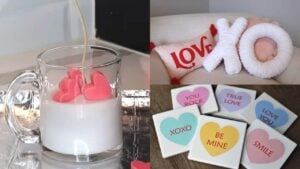 Finished 5-Minute Dollar Tree DIYs for Valentine’s Day, a completed DIY project