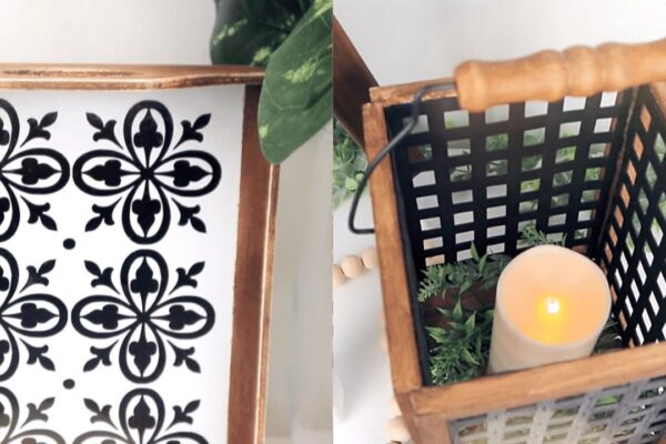 Finished Dollar Tree Home Decor DIY, a completed DIY project