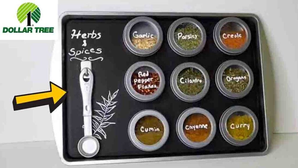 Finished DIY Dollar Tree Magnetic Spice Display, a completed DIY project