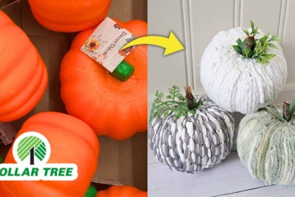 Finished DIY Dollar Tree Mop Pumpkins, a completed DIY project