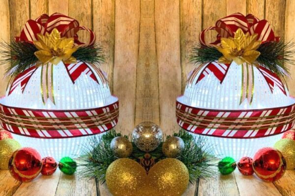 Finished Dollar Tree Strainer Christmas Decoration, a completed DIY project