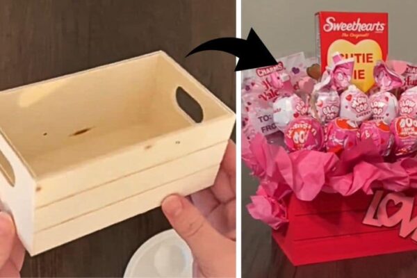 Dollar Tree Valentine’s Day Candy Gift, homemade and freshly served