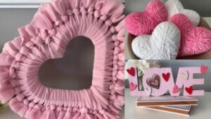 Finished Dollar Tree Valentine’s Day DIY Decor Projects, a completed DIY project