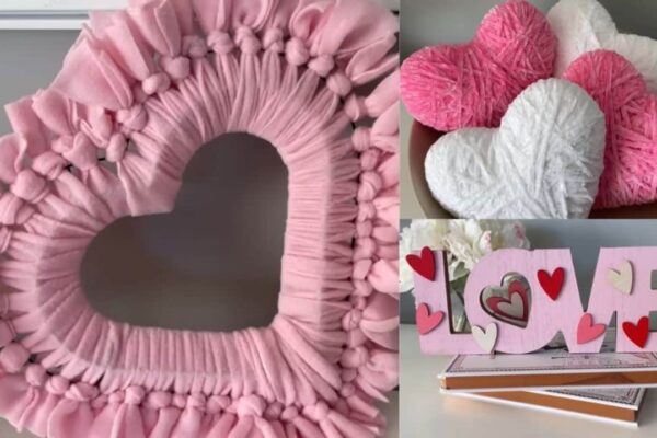 Finished Dollar Tree Valentine’s Day DIY Decor Projects, a completed DIY project