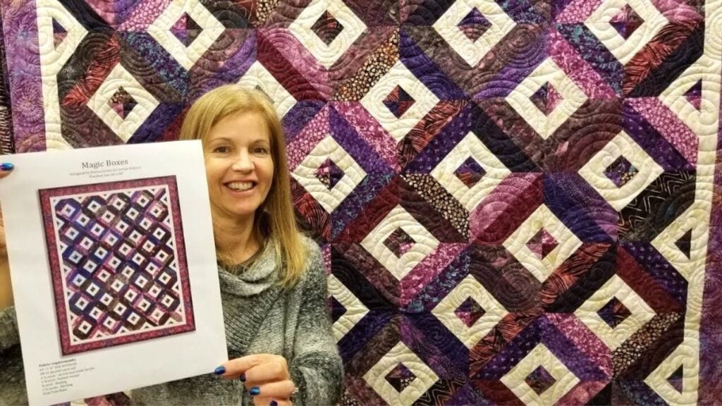 Finished Donna’s Magic Boxes Quilt, a completed DIY project