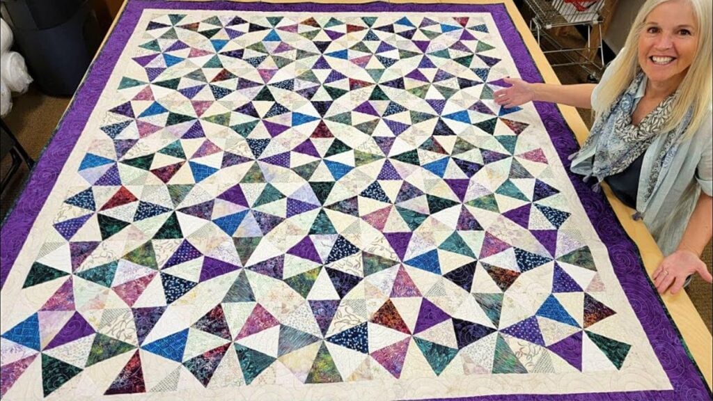 Finished Donna’s Roundabout Quilt, a completed DIY project