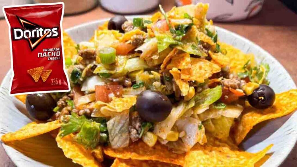 Doritos Taco Salad, homemade and freshly served