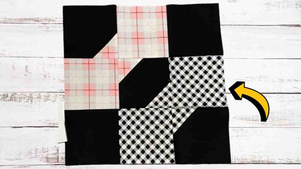 Finished Double Neck Tie Quilt Block, a completed DIY project