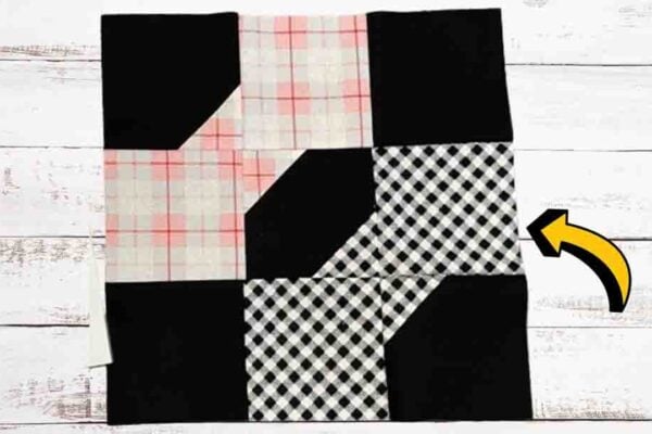 Finished Double Neck Tie Quilt Block, a completed DIY project