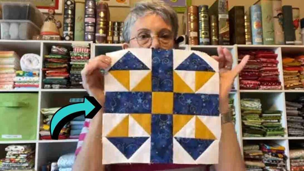 Finished Downtown Quilt Block, a completed DIY project