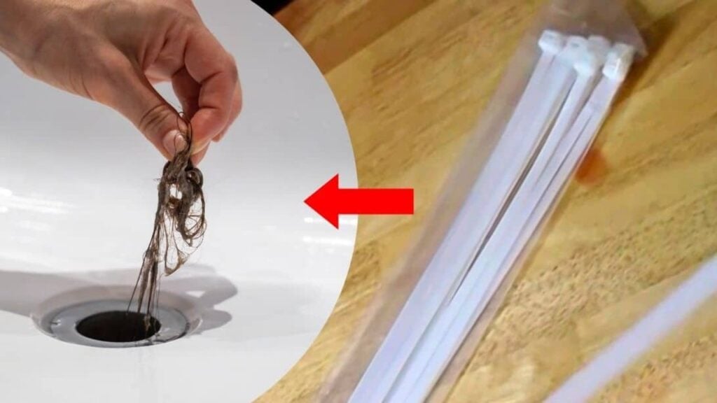 Make A Drain Cleaning Tool Snake Stick With Zip Tie