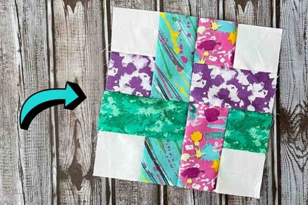 Finished Dream Weaver Quilt Block, a completed DIY project