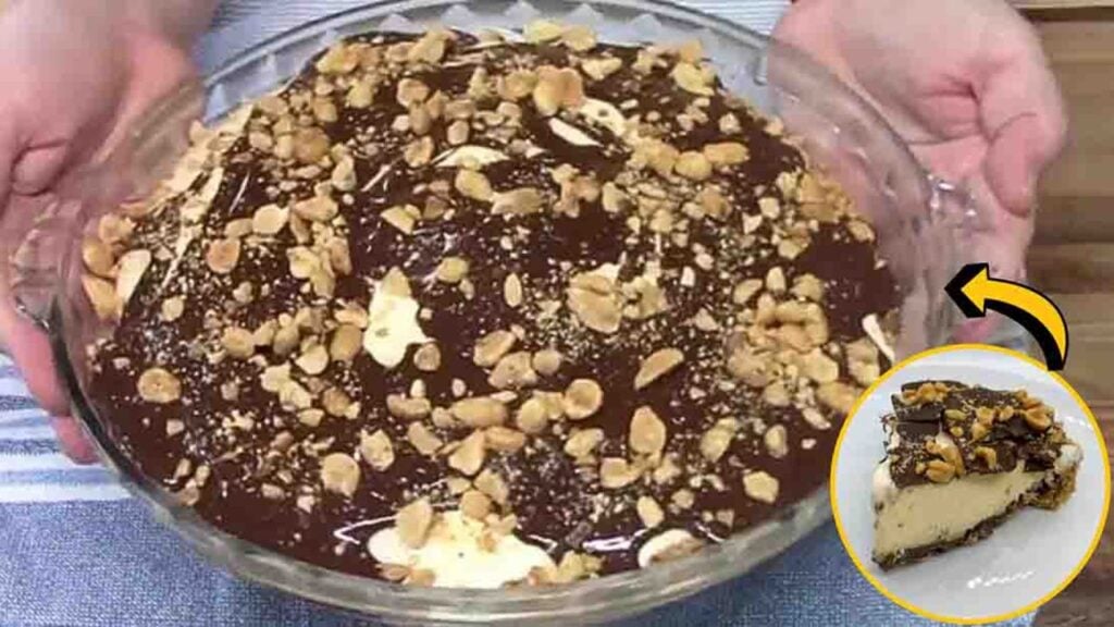 Drumstick Ice Cream Pie, homemade and freshly served