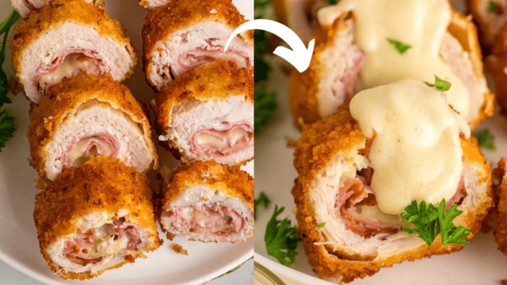 Easy Chicken Cordon Bleu, homemade and freshly served