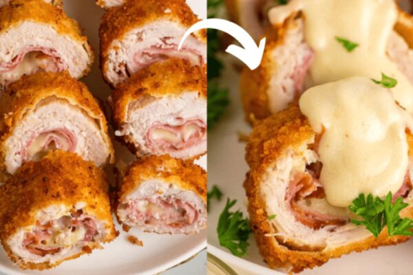 Easy Chicken Cordon Bleu, homemade and freshly served