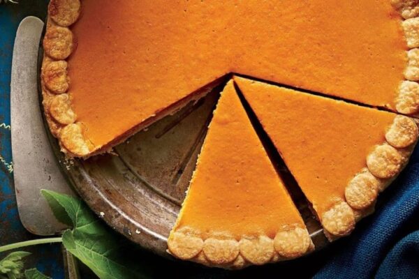 Easiest Pumpkin Pie Ever, homemade and freshly served