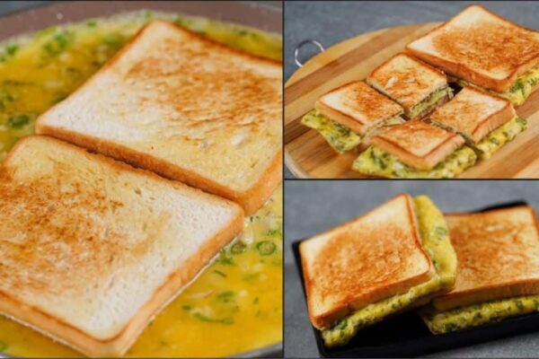 Easy 10-Minute Egg Sandwich, homemade and freshly served