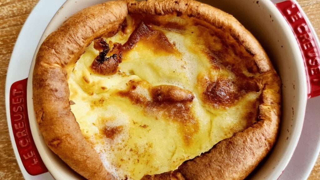 Easy 10-Minute Air Fryer Dutch Baby, homemade and freshly served