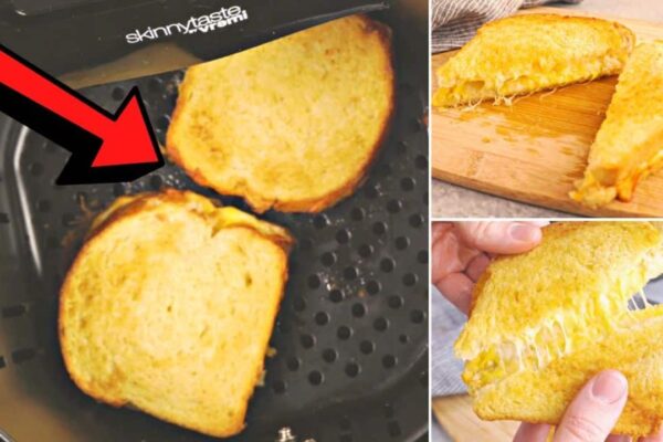 5-Ingredient Air Fryer Grilled Cheese Sandwich, homemade and freshly served
