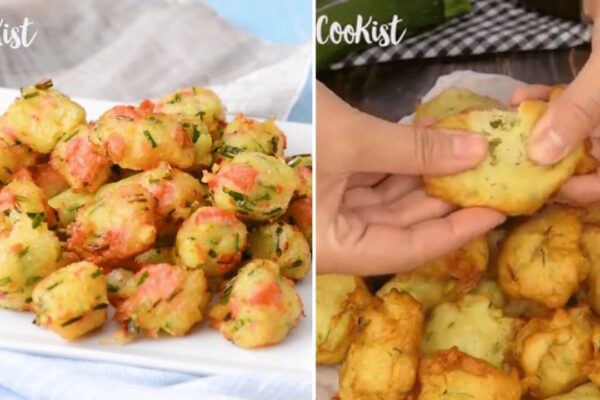 Easy and Crispy Vegetable Fritters, homemade and freshly served