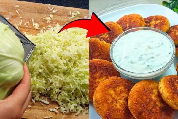 Easy and Delicious Cabbage Patties, homemade and freshly served