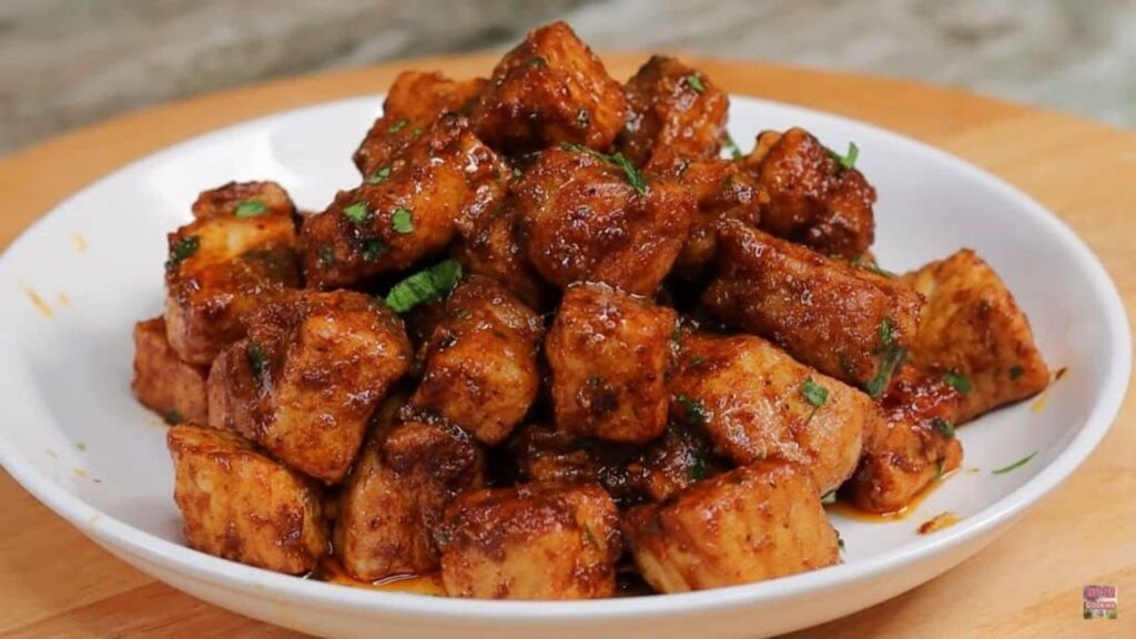 Easy and Delicious Garlic Butter Pork Bites, homemade and freshly served
