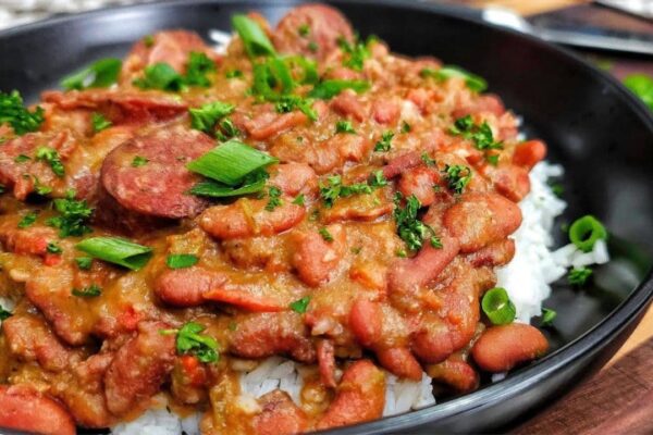 Easy and Delicious Red Beans and Rice, homemade and freshly served