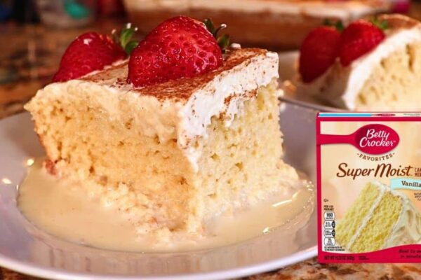 Easy and Delicious Tres Leches Cake, homemade and freshly served