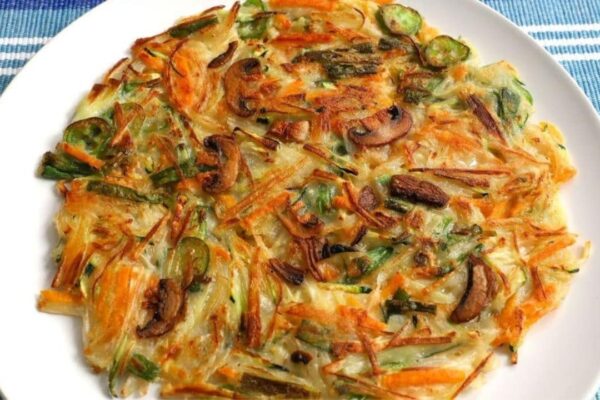 Easy and Delicious Vegetable Pancake, homemade and freshly served